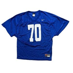 Used Nike Team Blue Football Practice Jersey #70 Size Large